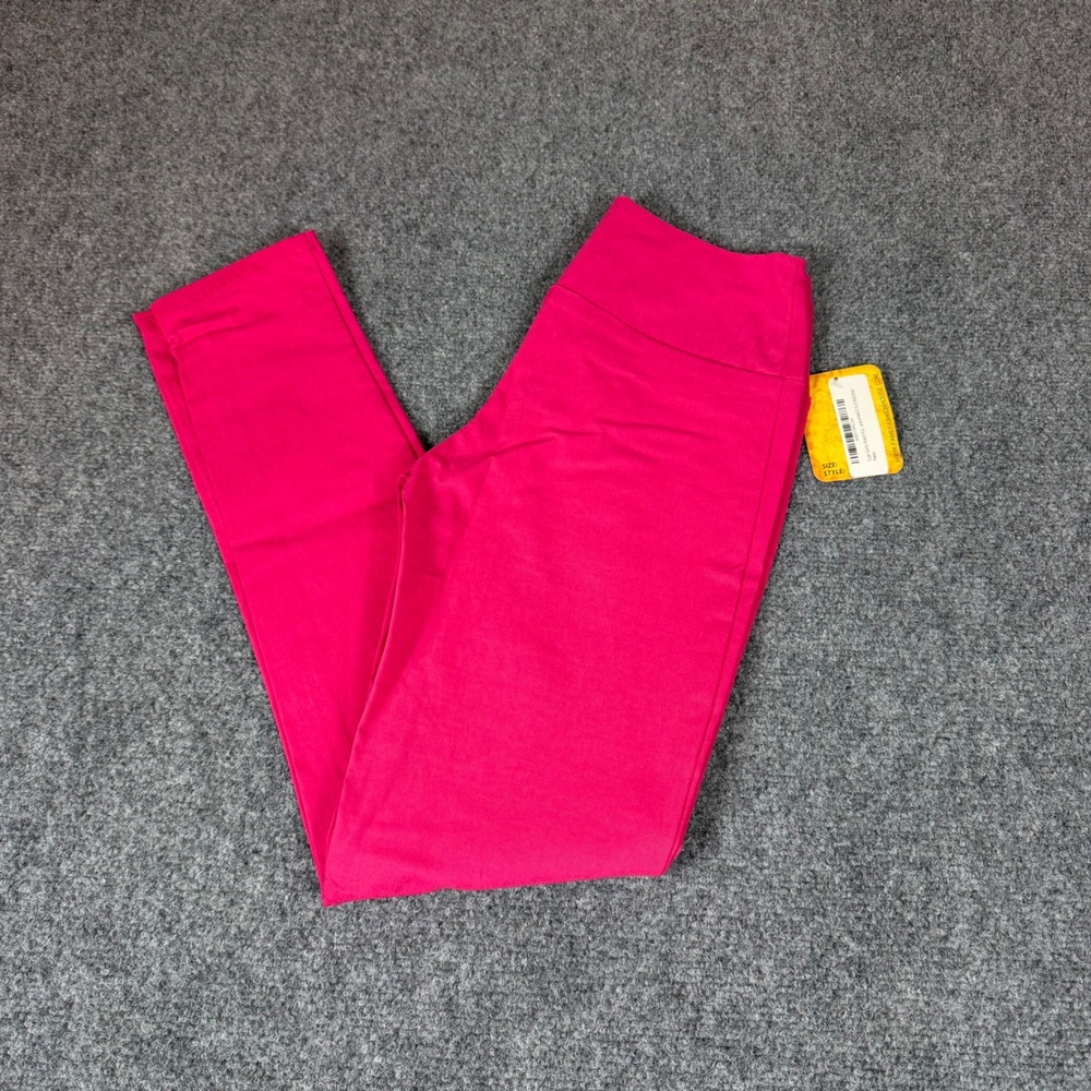 Hybrid & Company Pink High Waist Stretch Pull On Slim Leg Pants Small NEW